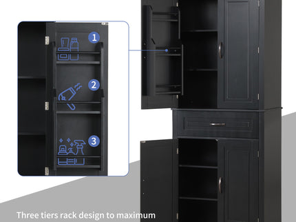 Bathroom Storage Cabinet With Doors And Drawer, Adjustable Shelf