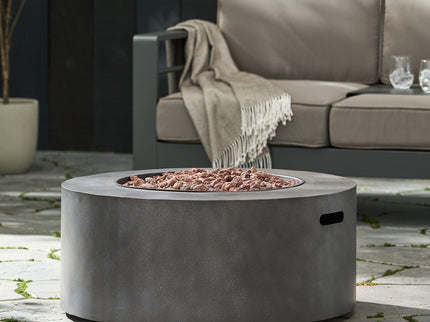 Round Iron Fire Pit With 40, 000 Btu