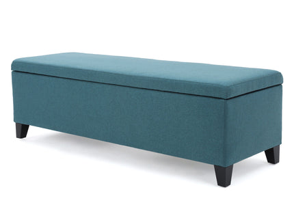 Contemporary Storage Ottoman Bench With Upholstery