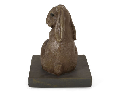 Hand Crafted Rabbit Umbrella Base With Playful Design - Light Brown