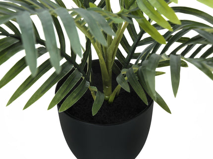 20" Tall, Artificial Plant, Palm, Indoor, Faux, Fake, Table, Greenery, Potted, Real Touch, Decorative - Green / Black