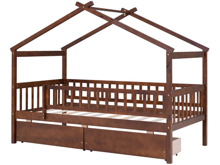 House Bed With 2 Drawers