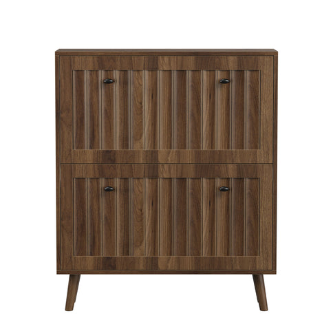 Shoe Cabinet, Storage Unit For Hallways - Walnut