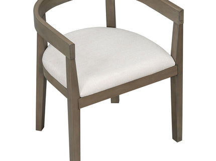 Rectangular Dining Table Set For 6 With Upholstered Barrel Back Chairs