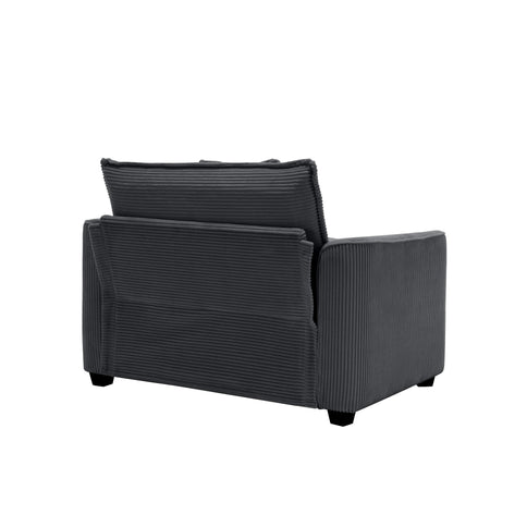 Modern Classic Fabric Single Chair Deep Seat Sofa With Pillow