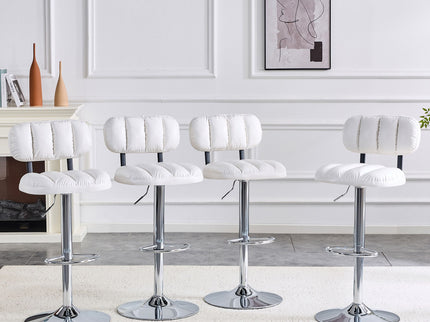 Adjustable Height Bar Stools With Footrest For Kitchen Island (Set of 2)