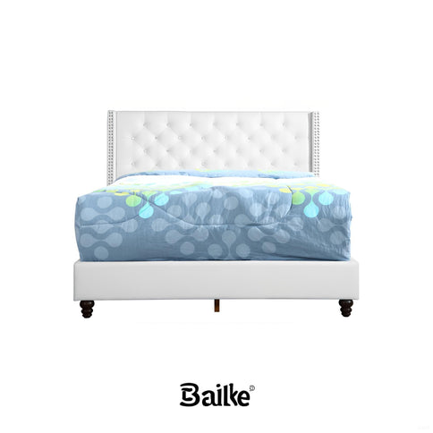 Upholstered Nailhead Trim Chic Bed