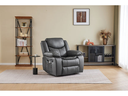 Recliner Chair With Vibration And Heating - Gray