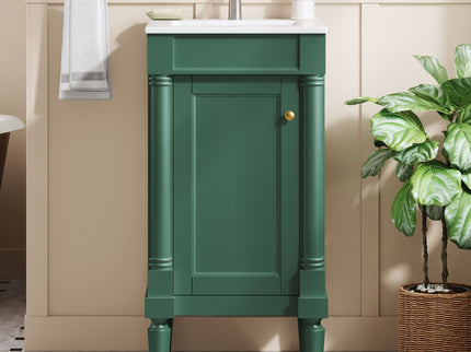 French Style Bathroom Cabinet With Sink, Adjustable Shelf