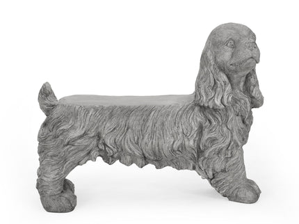 Cocker Spaniel Dog Statue - Gray