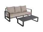 Beige / 2 Pc. 3 Seater Sofa, Table