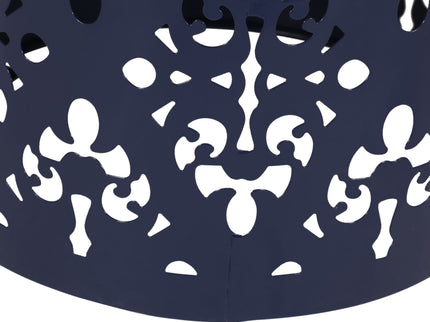 Modern Iron Cut Design End Table (Set of 2) - Navy Blue