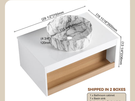 Floating Bathroom Vanity With Vessel Sink