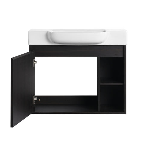 Wall Mounted Bathroom Vanity With Sink, Soft Close Door
