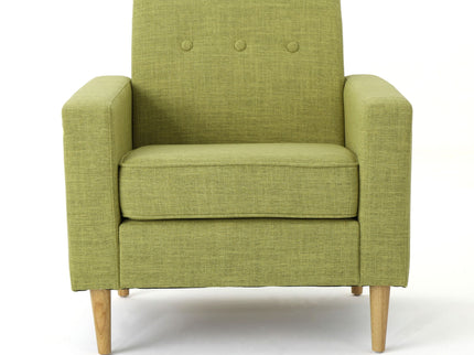 Nebulize - Upholstered Fabric Club Chair With Button Tufted And Square Off Arm And Back