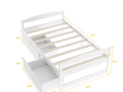 Platform Bed With 2 Drawers