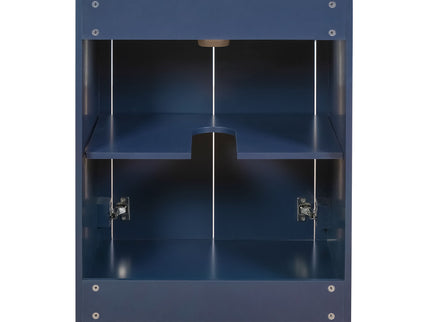 Bathroom Vanity With Ornate Elliptical Motif, Soft Close Hinges
