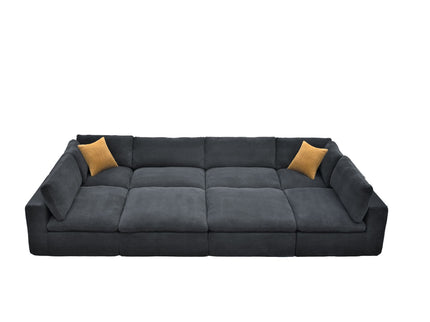 Custom Configuration Modular Sectional With Toss Pillows