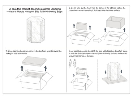 Modern Minimalist Hexagon Side Table