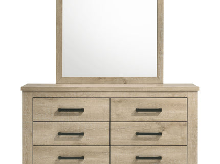 Sansome - 6 Drawer Dresser With Mirror - Oak