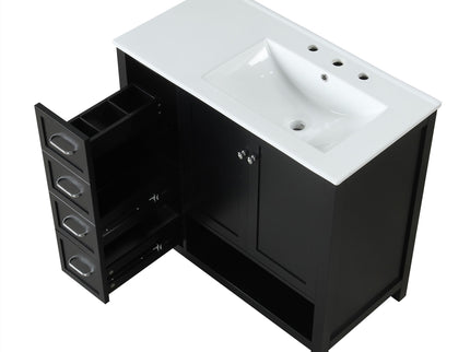 Modern Bathroom Vanity With Sink Top, 2 Doors And 2 Drawers