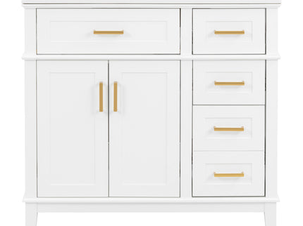 Modern Bathroom Vanity With Sink, Soft Close Doors, 4 Storage Drawers