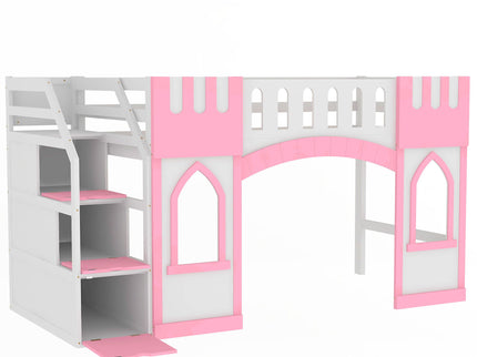 Loft Bed With Storage Staircase And Windows