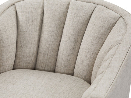Solitude - Skirted Swivel Accent Chair With Hemp Like