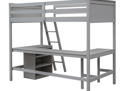 Loft Bed With Shelves With Desk