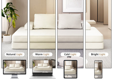 Multifunctional Convertible Sofa Bed With 2 Tumbler Backrests And 2 Pillows, Deep Seat Couch