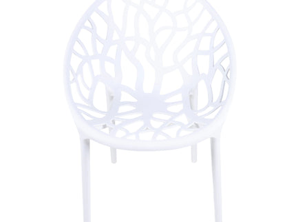 Dining Chair, Transparent Shell Design For Home (Set of 4) - White