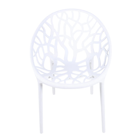 Dining Chair, Transparent Shell Design For Home (Set of 4) - White