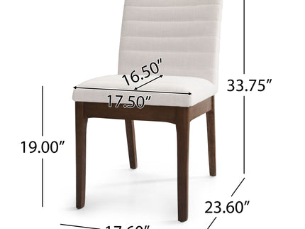 Upholstered Dining Chairs With Rubber Legs (Set of 2)