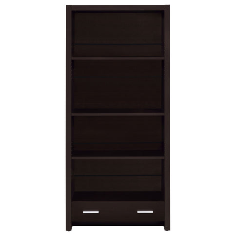 Maureen - 5 Shelf Bookcase With Drawer - Cappuccino