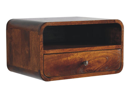 Curved Upper Slot Floating Nightstand