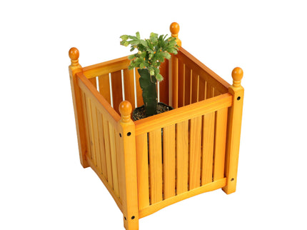 Square Outdoor Flower And Herb Pot - Teak