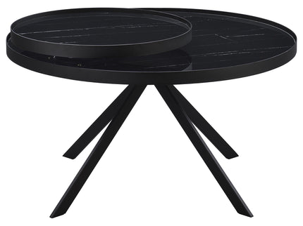 Shayne - Round Top Coffee Table With 2 Tier Design