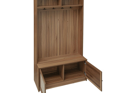 Modern Storage Closet For Bedroom, Entryway, Or Living Room - Walnut