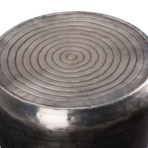 Troy - Metal Accent Table - Antique Silver