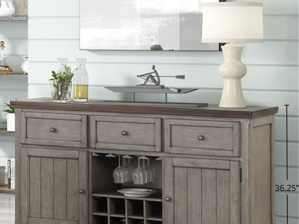 Rustic 2 Tone Sever With Powerpack - Gray
