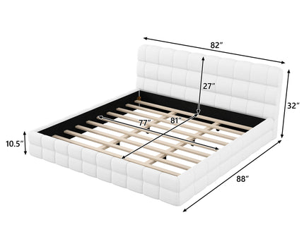 Upholstered Platform Bed With Headboard