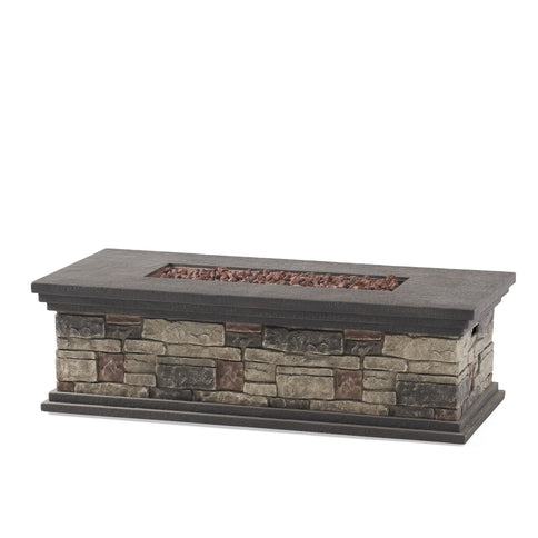Fire Pit With Lightweight Concrete And Steel Frame