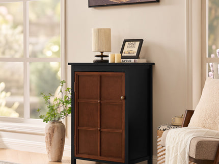 Floor Cabinet With Doors & Adjustable Shelf, Storage Cabinet For Entryway