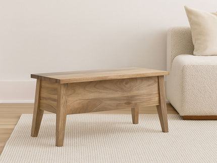 Lid Up Storage Bench - Oak