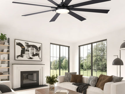 Large Ceiling Fan With Dimmable LED Light 8 Blades Remote Control, Reversible DC Motor