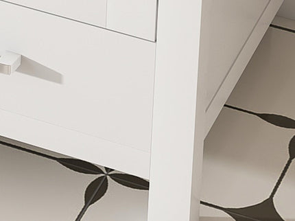 43" Bathroom Vanity, Multi Functional Cabinet, Doors And Drawer - White