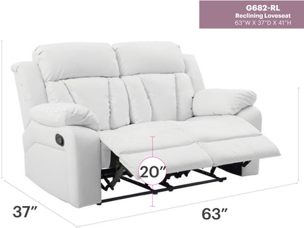 Daria - Cozy Padded Love Seat For Relaxation