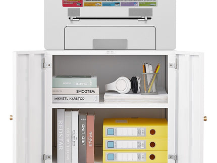 Office Furniture Copier Cabinet 2 Door Steel Copier Stand Mobile Pedestal File Printer Stand