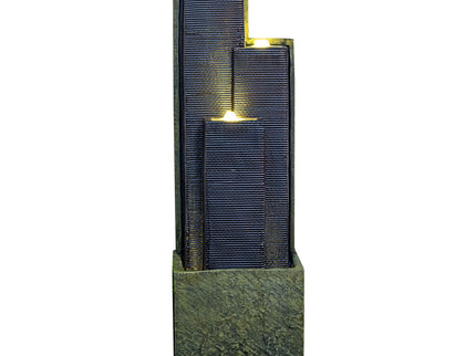 3 Tier Waterfall Fountain With LED Lights - Gray