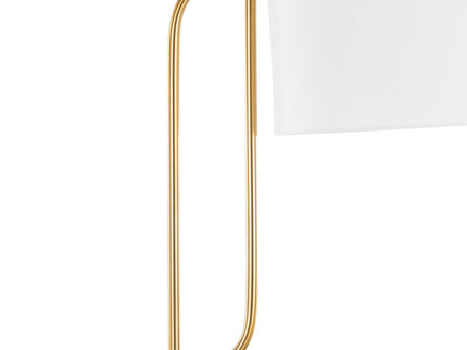 Leslie - Glam / Art Deco Floor Lamp - Gold / White